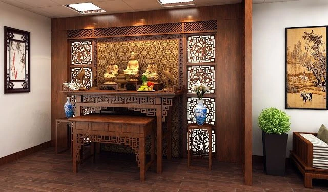 Bàn thờ Phật 2 tầng là giải pháp nội thất sang trọng, hợp phong thủy