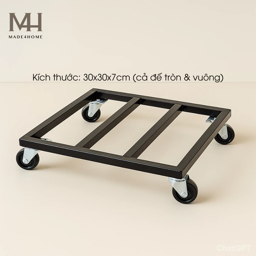 Đế lót sắt chậu cây sơn tĩnh điện 3 lớp – Bền đẹp, chịu lực 150kg