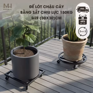 Đế lót sắt chậu cây sơn tĩnh điện 3 lớp – Bền đẹp, chịu lực 150kg