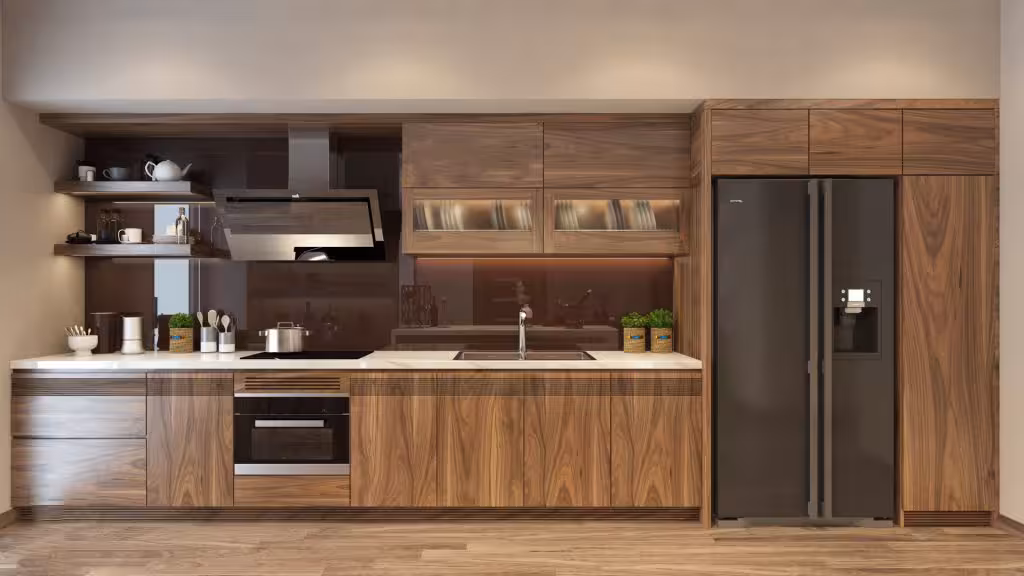 So Sánh Tủ Bếp Gỗ Và Tủ Bếp Nhựa – Nên Chọn Loại Nào Tốt Hơn? 8 Tủ bếp gỗ cao cấp hiện đại