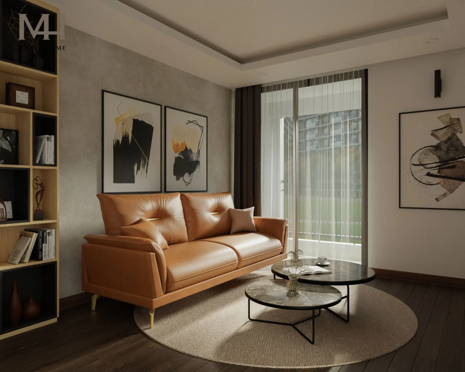 Sofa Somiya – Giả Da Cao Cấp Khung Gỗ Tự Nhiên