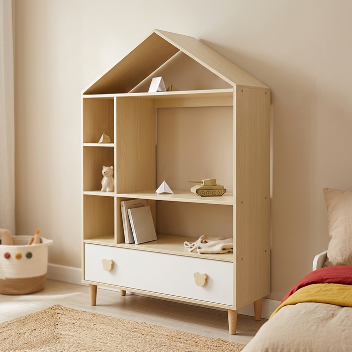 Kệ Sách Hình Ngôi Nhà Made4Home – Gọn Gàng, Sáng Tạo, Đầy Cảm Hứng