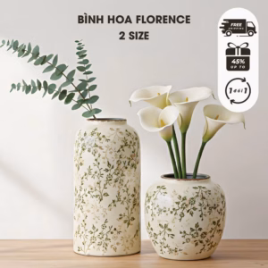 Bình Hoa Gốm Sứ Florence - Bình cao – Nghệ Thuật Trang Trí Tinh Tế Cho Không Gian Sống Hiện Đại