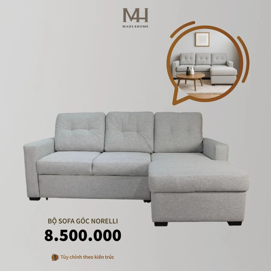 Sofa Góc Norelli – Light Grey