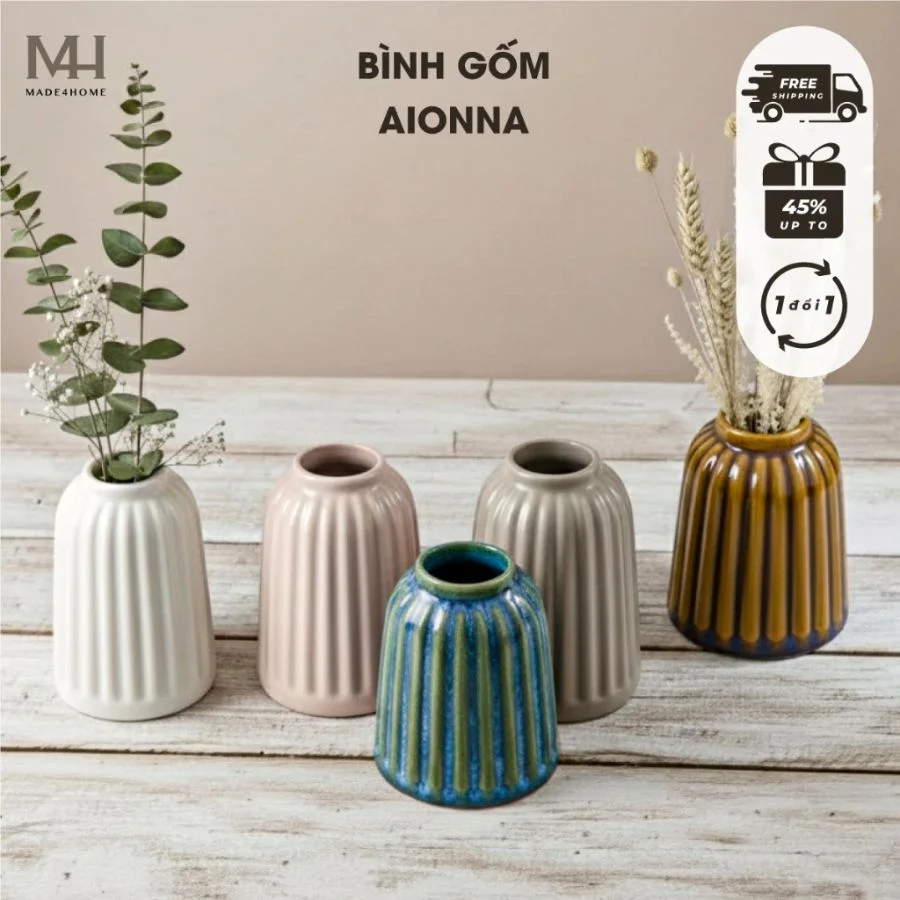 Bình hoa sứ Aionna