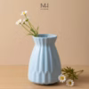 Bình hoa gốm sứ Felizia trang trí decor hoa văn sọc Made4Home - Kích thước 21x15cm