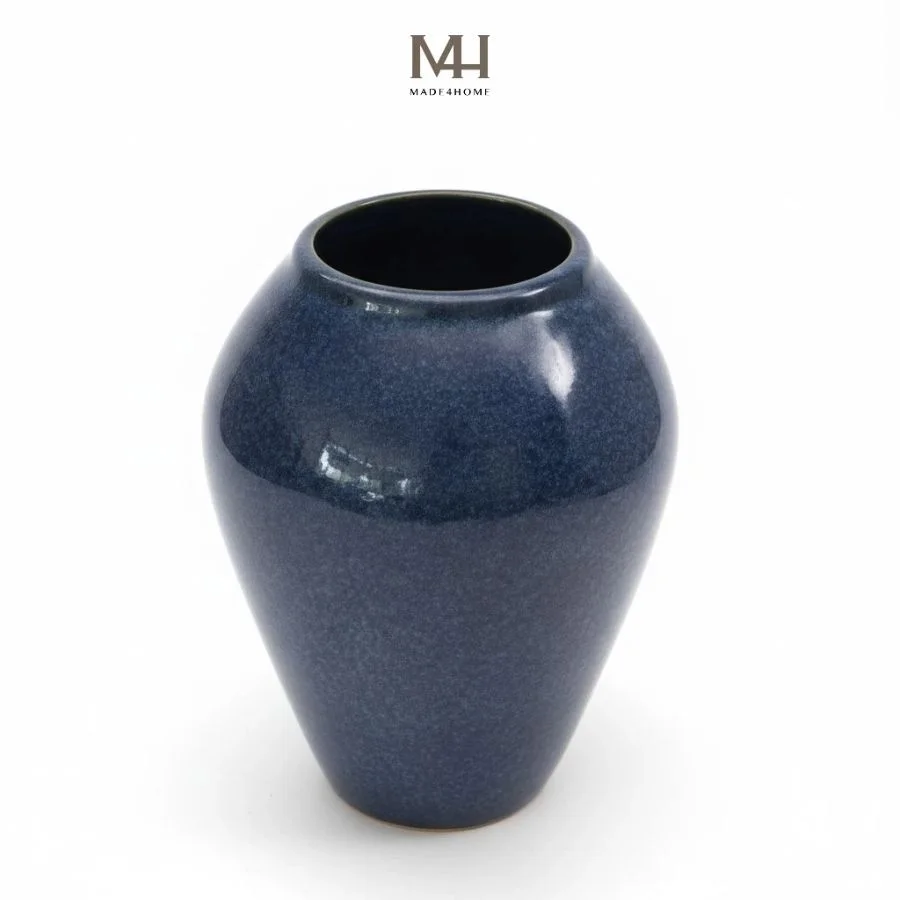 Bình hoa gốm sứ Lys trang trí decor dáng bầu Made4Home – Kích thước 25x11cm