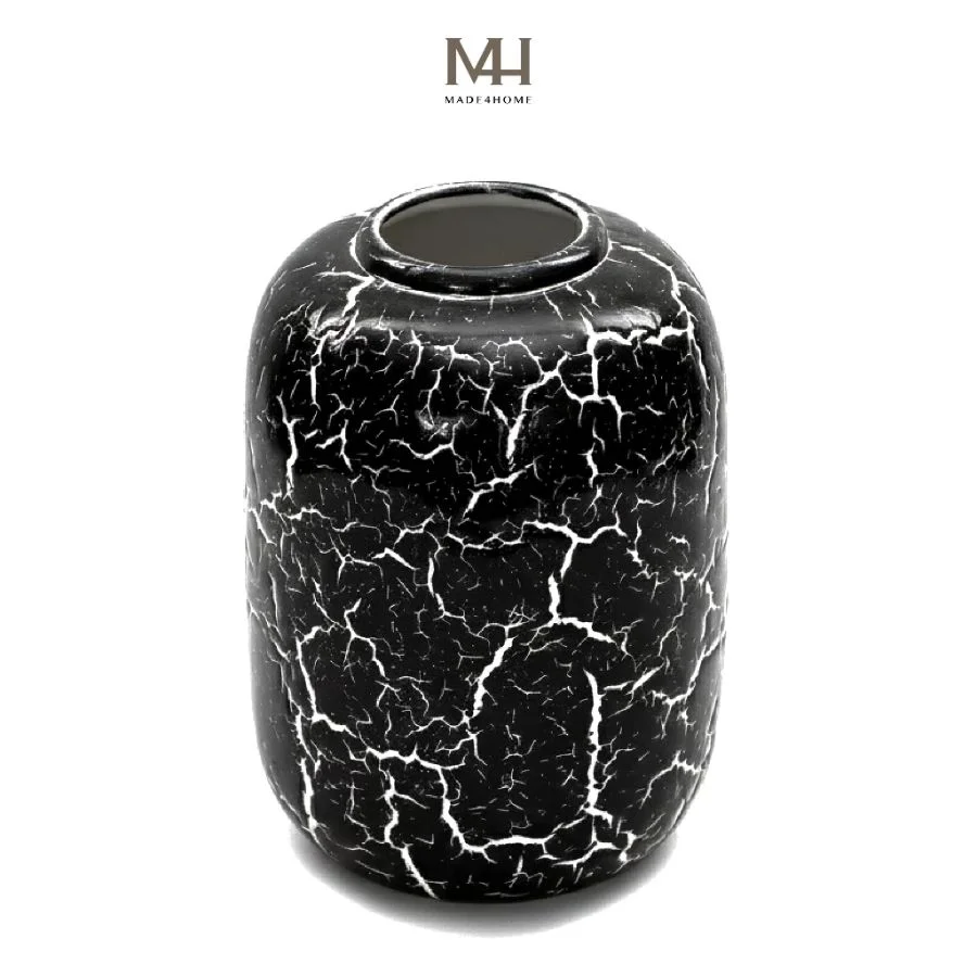 Bình hoa gốm sứ Still trang trí decor họa tiết rạn Made4Home – Kích thước 27x17cm