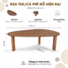 Bàn Trà Gỗ Made4Home – Bo Góc An Toàn, Veneer Tự Nhiên Cao Cấp Cho Phòng Khách Hiện Đại