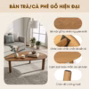 Bàn Trà Gỗ Made4Home – Bo Góc An Toàn, Veneer Tự Nhiên Cao Cấp Cho Phòng Khách Hiện Đại