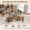 Bàn Trà Gỗ Made4Home – Bo Góc An Toàn, Veneer Tự Nhiên Cao Cấp Cho Phòng Khách Hiện Đại