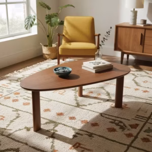 Bàn Trà Gỗ Made4Home – Bo Góc An Toàn, Veneer Tự Nhiên Cao Cấp Cho Phòng Khách Hiện Đại