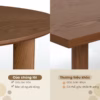 Bàn Trà Gỗ Made4Home – Bo Góc An Toàn, Veneer Tự Nhiên Cao Cấp Cho Phòng Khách Hiện Đại