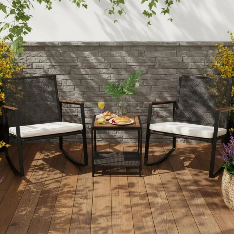 Bộ Ghế Bập Bênh Thư Giãn Ngoài Trời Made4Home – Patio Bistro Set