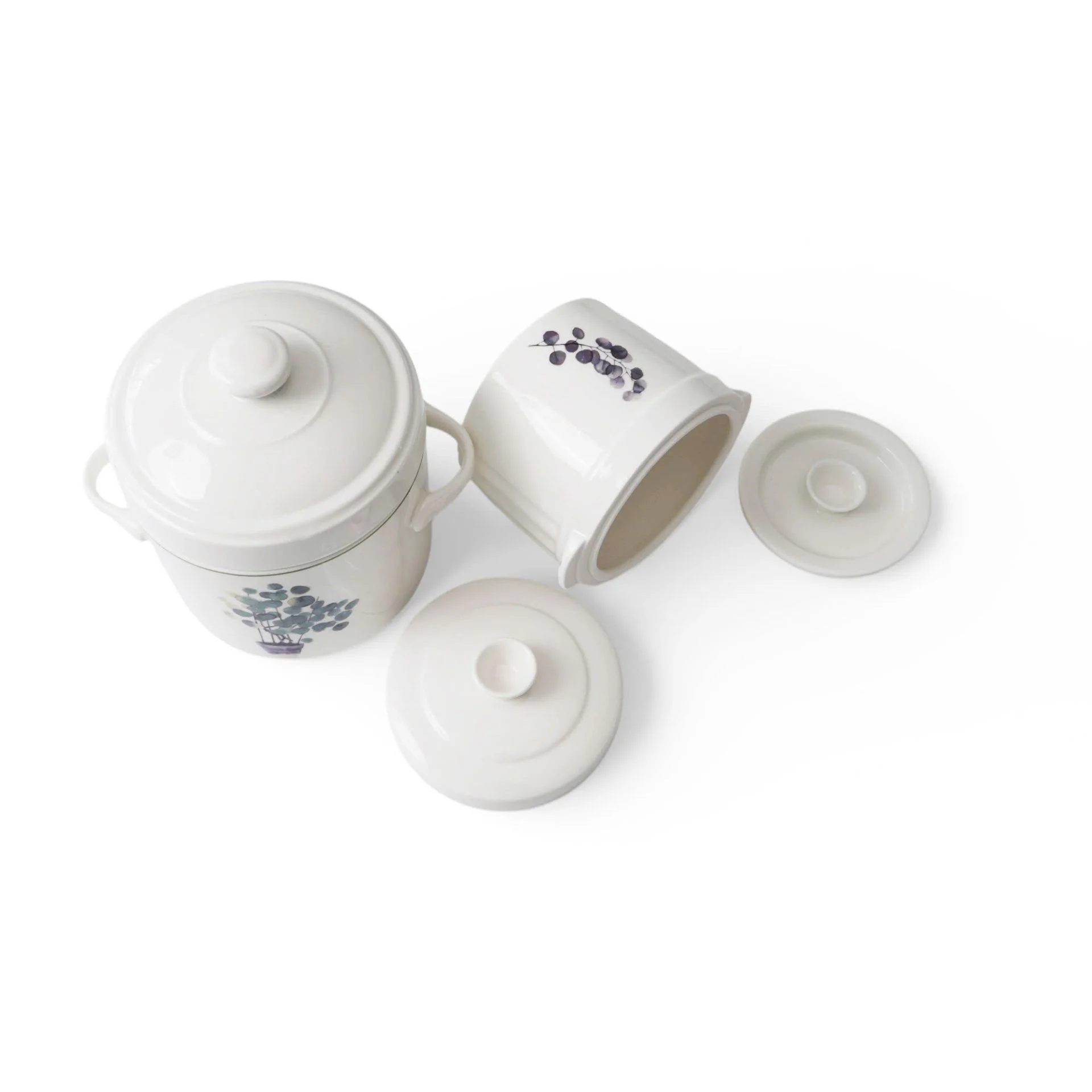 Thố Chưng Gốm Sứ Cao Cấp Made4Home 2 Lớp Nắp Giữ Nhiệt, Thiết Kế Sang Trọng Cho Gian Bếp Việt