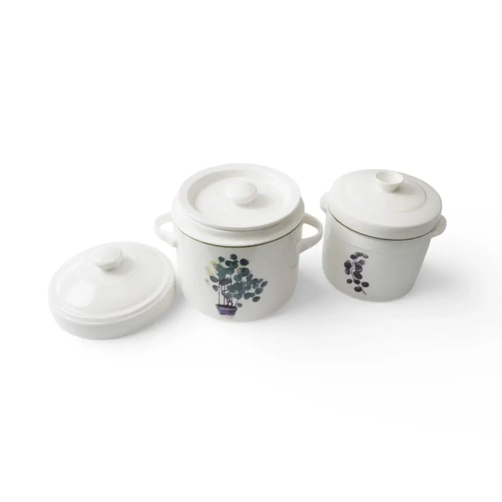 Thố Chưng Gốm Sứ Cao Cấp Made4Home 2 Lớp Nắp Giữ Nhiệt, Thiết Kế Sang Trọng Cho Gian Bếp Việt
