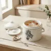 Thố Chưng Gốm Sứ Cao Cấp Made4Home – 2 Lớp Nắp Giữ Nhiệt