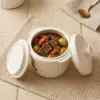 Thố Chưng Gốm Sứ Cao Cấp Made4Home 2 Lớp Nắp Giữ Nhiệt, Thiết Kế Sang Trọng Cho Gian Bếp Việt