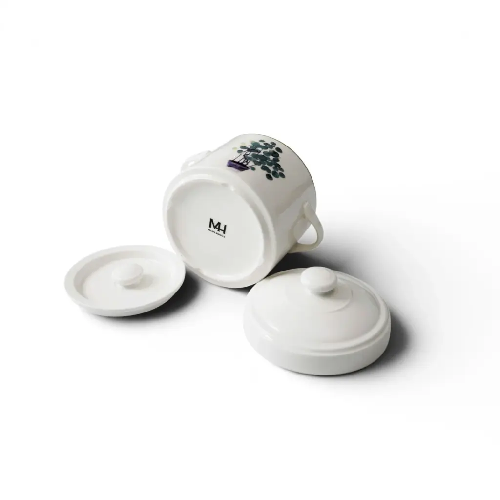 Thố Chưng Gốm Sứ Cao Cấp Made4Home 2 Lớp Nắp Giữ Nhiệt, Thiết Kế Sang Trọng Cho Gian Bếp Việt