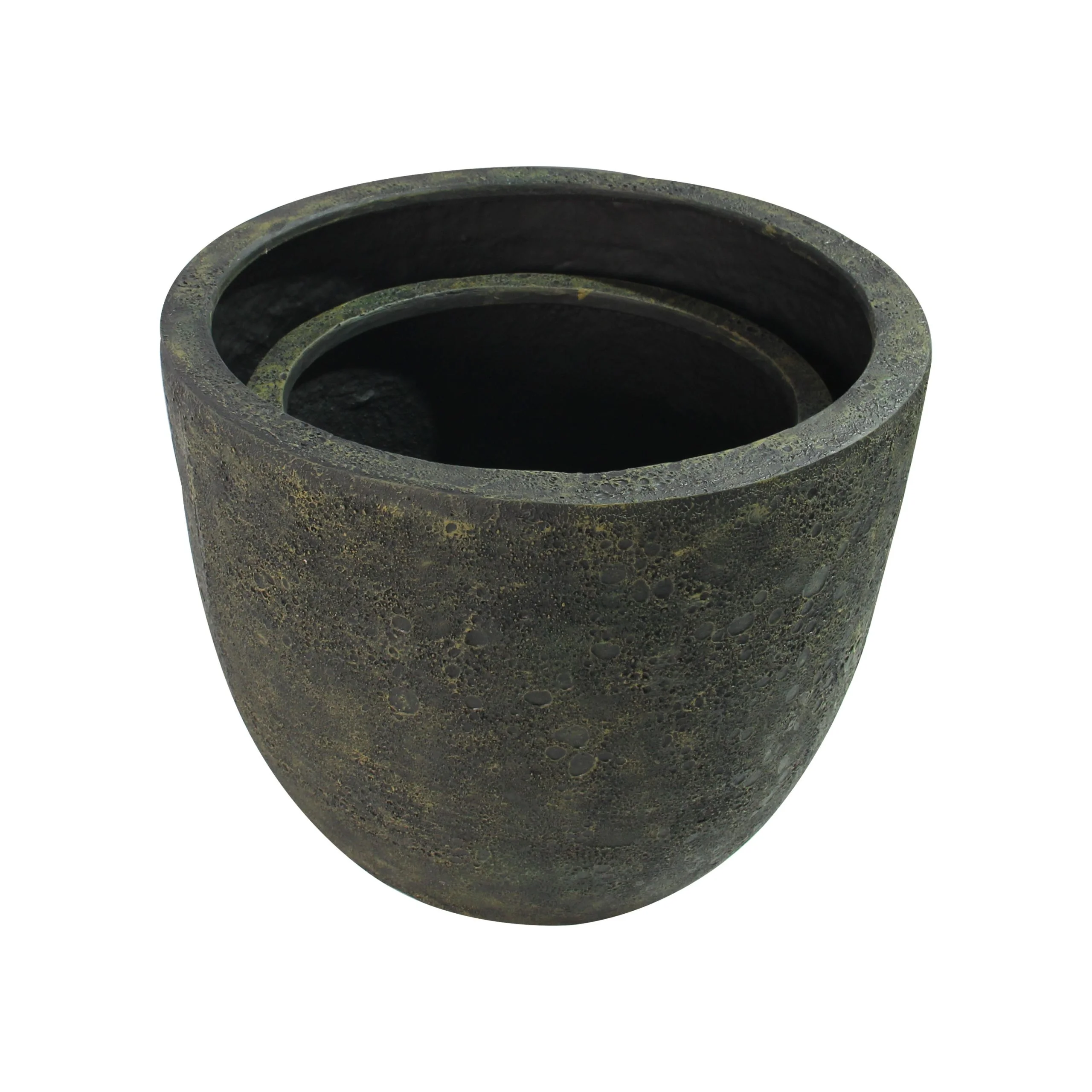 Egg Poly Planter (Set Of 2) – Green Grey