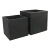 Rhine Square Poly Planter (Set Of 2) – Black