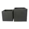 Rhine Square Poly Planter (Set Of 2) – Black