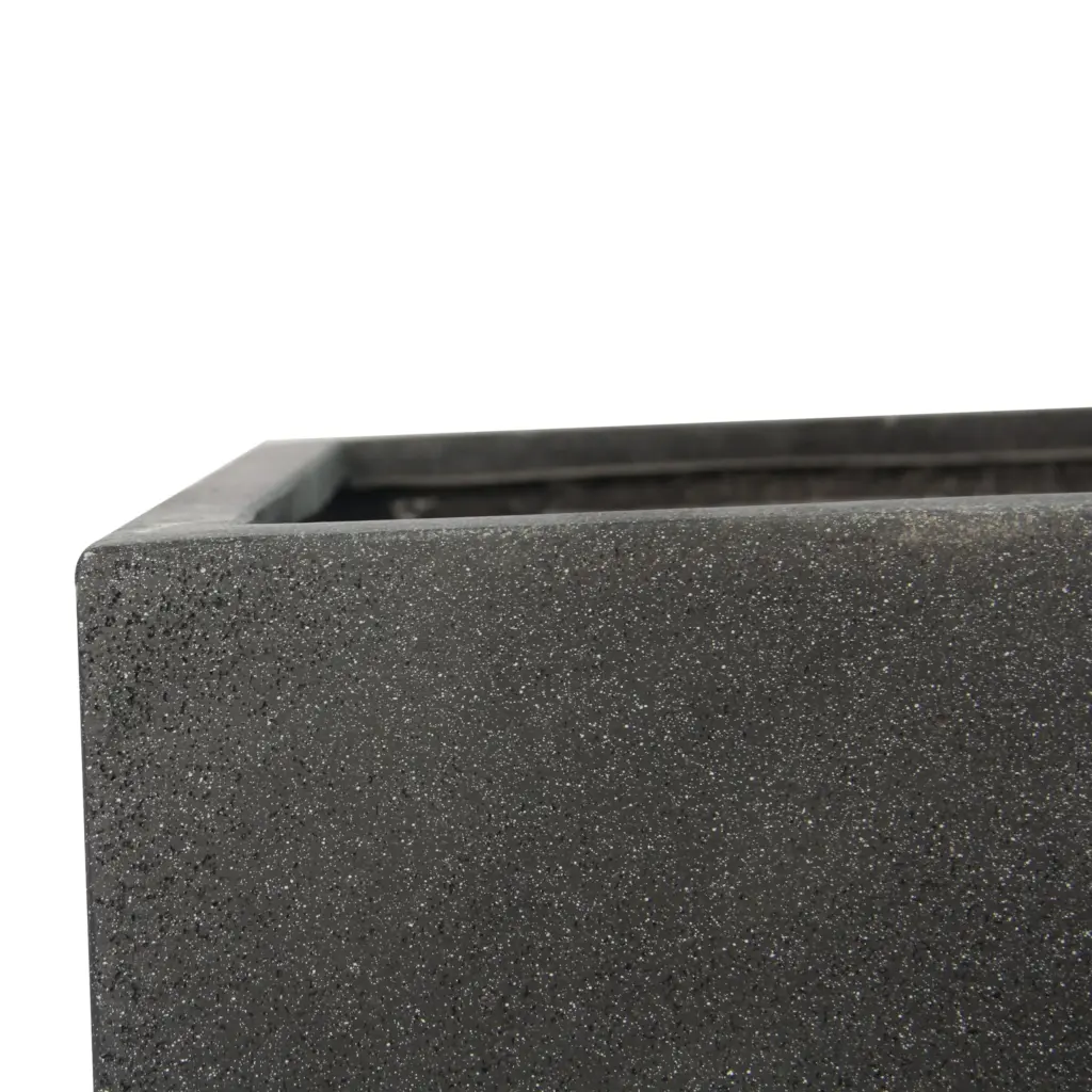 Rhine Square Poly Planter (Set Of 2) – Black