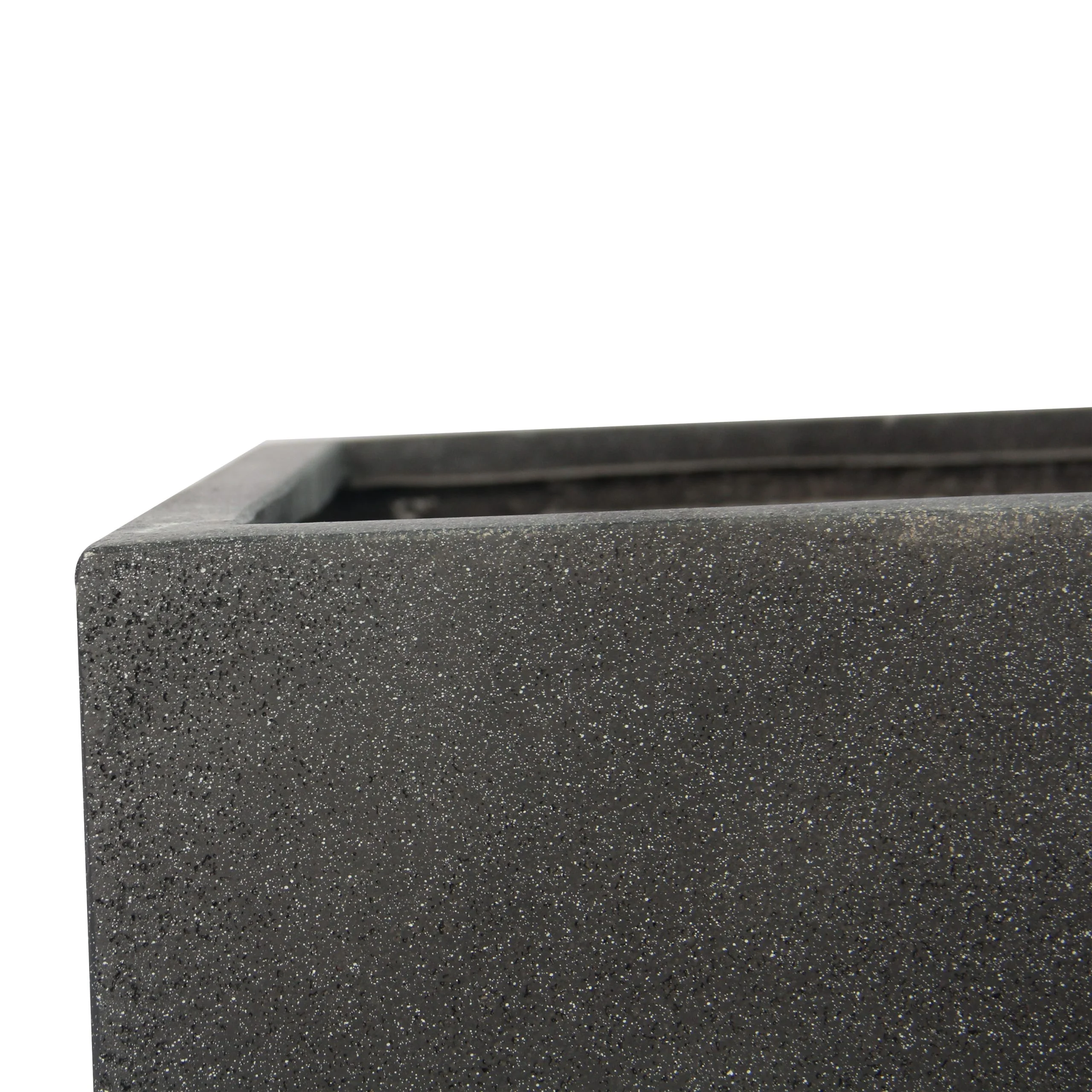 Rhine Square Poly Planter (Set Of 2) – Black
