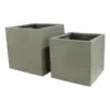 Rhine Square Poly Planter (Set Of 2) – Grey