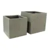 Rhine Square Poly Planter (Set Of 2) – Grey