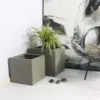 Rhine Square Poly Planter (Set Of 2) – Grey