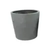 Rugen Cylindrical Round Poly Planter (Set Of 2) – Dark Grey
