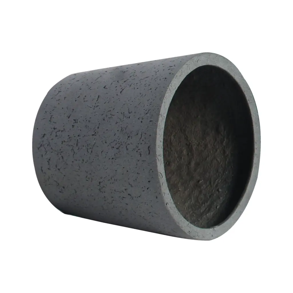 Rugen Cylindrical Round Poly Planter (Set Of 2) – Dark Grey