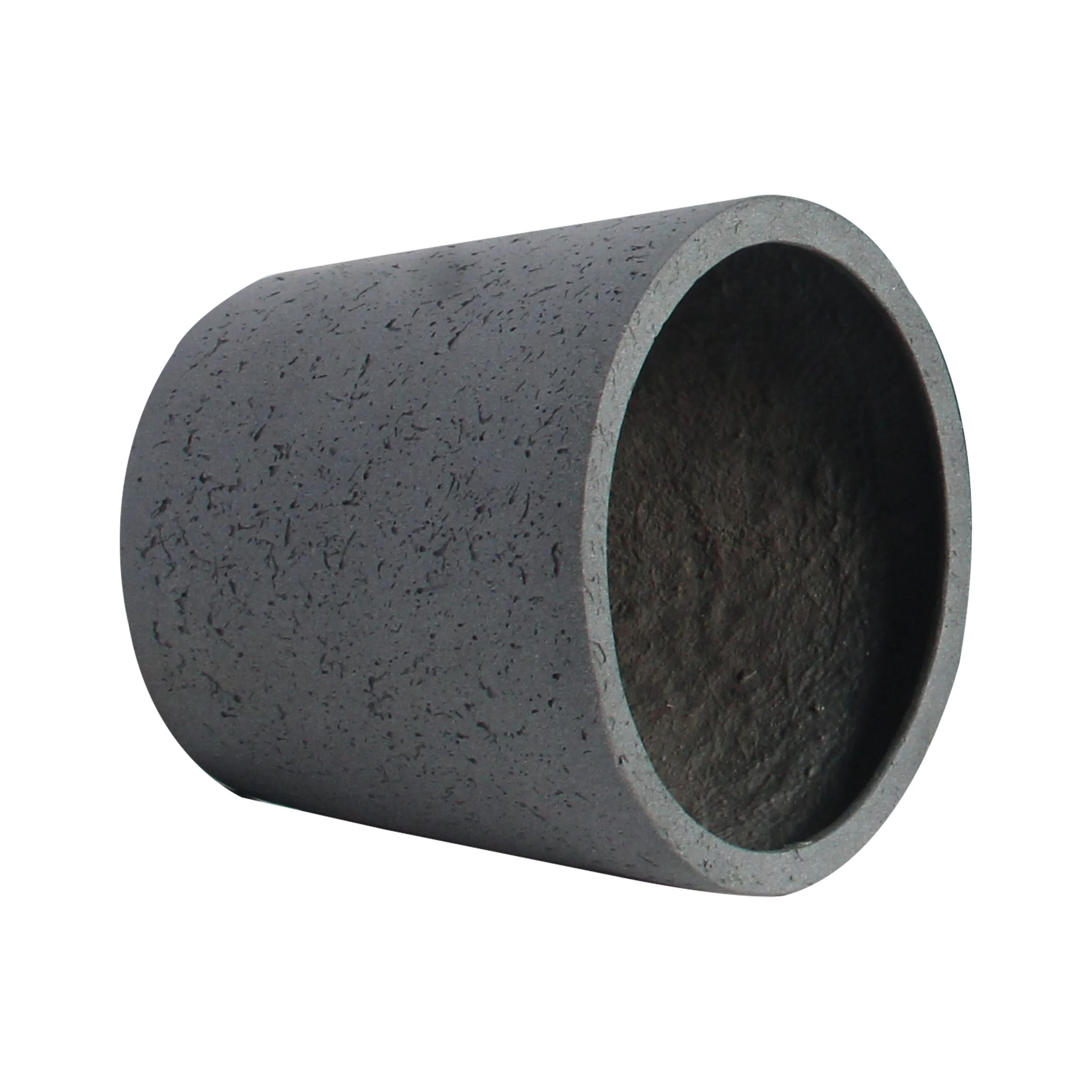Rugen Cylindrical Round Poly Planter (Set Of 2) – Dark Grey