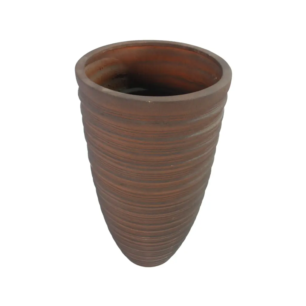 Shine Urn Poly Planter (Set Of 2) – Red Brown
