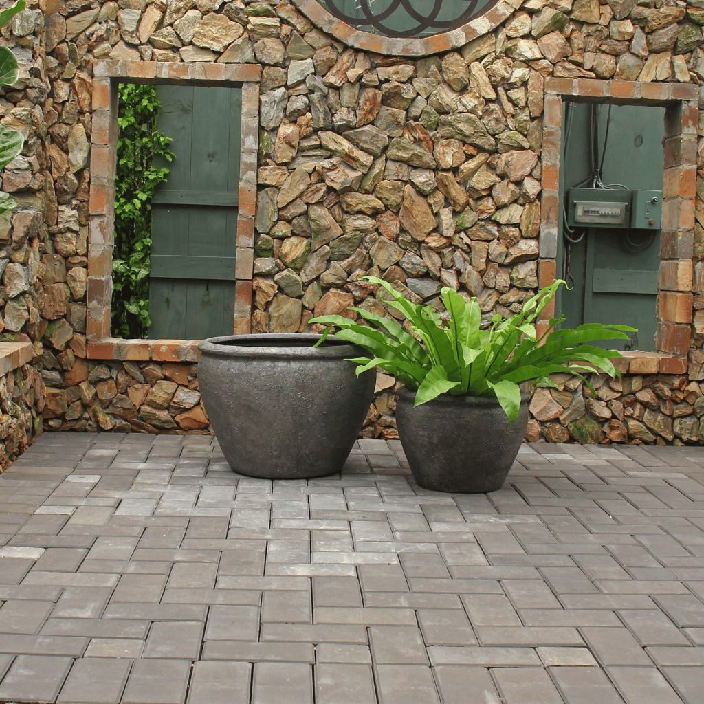 Terre Poly Planter (Set Of 2) – Grey
