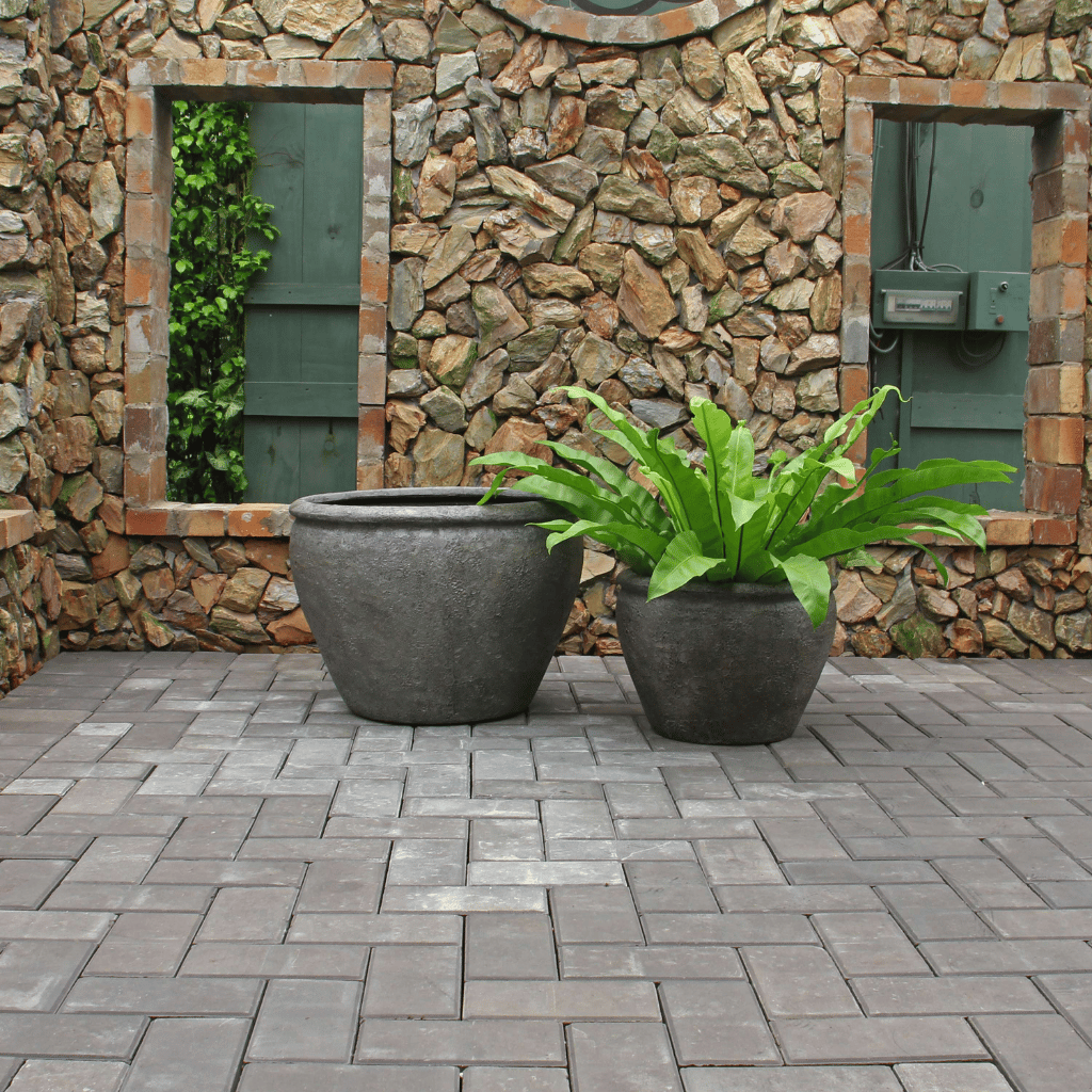 Terre Poly Planter (Set Of 2) – Grey