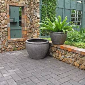 Terre Poly Planter (Set Of 2) – Grey