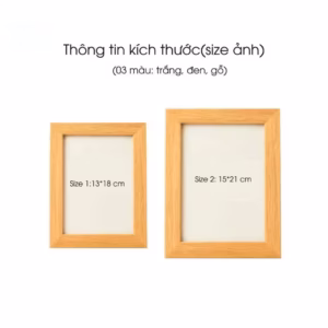 Alternative view of Combo 4 Khung Ảnh Gỗ Để Bàn Mặt Mica Trong Suốt – Bộ Khung Tranh Trang Trí Nhà Cửa Hiện Đại